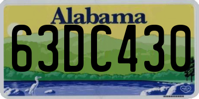 AL license plate 63DC430