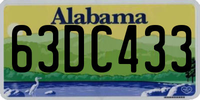 AL license plate 63DC433