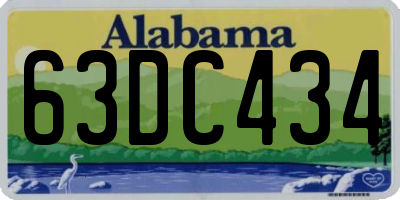 AL license plate 63DC434