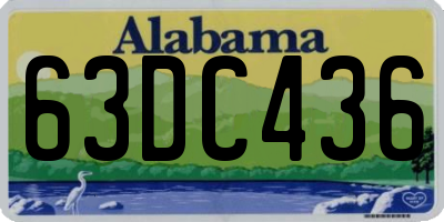 AL license plate 63DC436