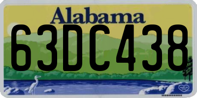 AL license plate 63DC438