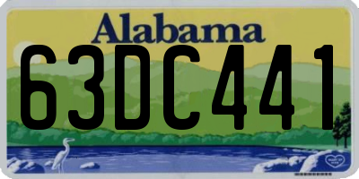 AL license plate 63DC441