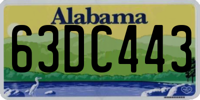 AL license plate 63DC443