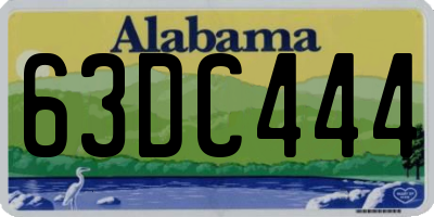 AL license plate 63DC444