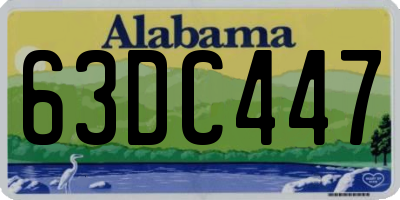 AL license plate 63DC447