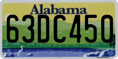 AL license plate 63DC450