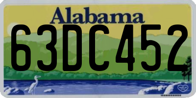 AL license plate 63DC452