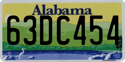 AL license plate 63DC454