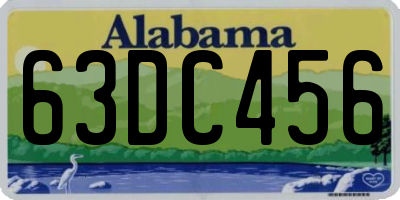 AL license plate 63DC456