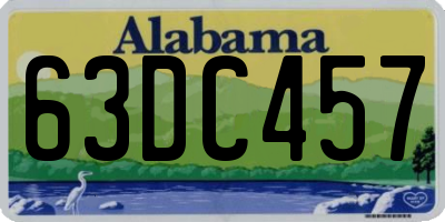 AL license plate 63DC457