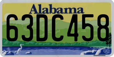 AL license plate 63DC458