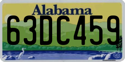 AL license plate 63DC459
