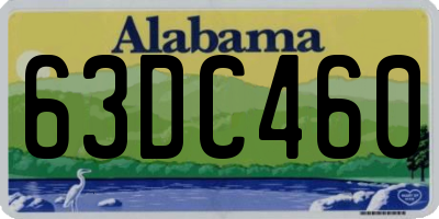 AL license plate 63DC460