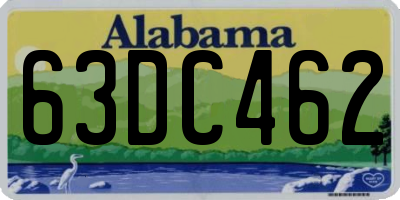 AL license plate 63DC462