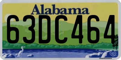 AL license plate 63DC464