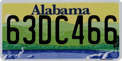 AL license plate 63DC466