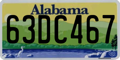 AL license plate 63DC467