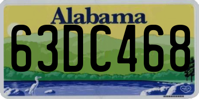 AL license plate 63DC468
