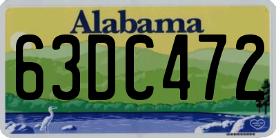 AL license plate 63DC472