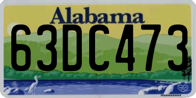AL license plate 63DC473
