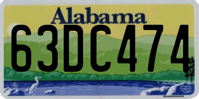 AL license plate 63DC474
