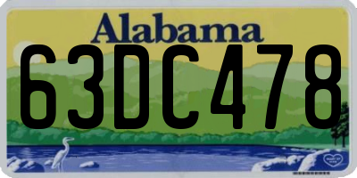 AL license plate 63DC478