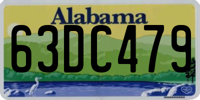 AL license plate 63DC479