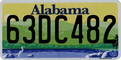 AL license plate 63DC482