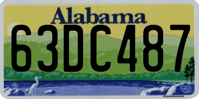 AL license plate 63DC487