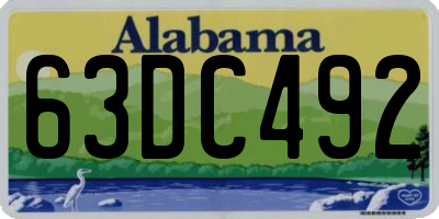 AL license plate 63DC492