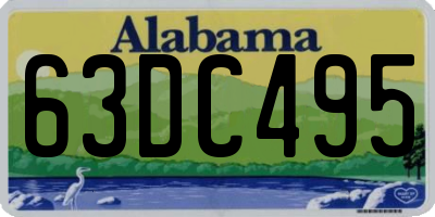 AL license plate 63DC495
