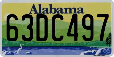 AL license plate 63DC497