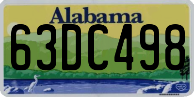 AL license plate 63DC498