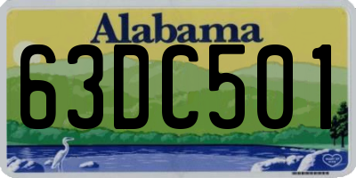 AL license plate 63DC501