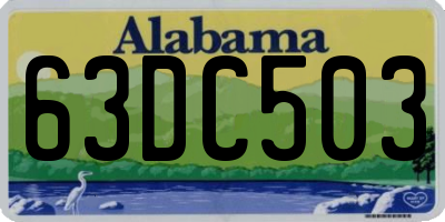 AL license plate 63DC503