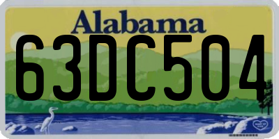 AL license plate 63DC504