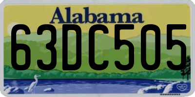 AL license plate 63DC505