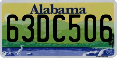 AL license plate 63DC506