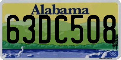 AL license plate 63DC508