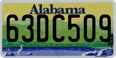 AL license plate 63DC509