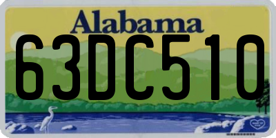 AL license plate 63DC510