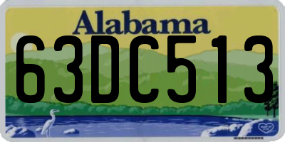 AL license plate 63DC513