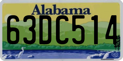AL license plate 63DC514
