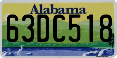 AL license plate 63DC518