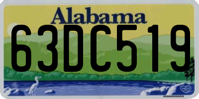 AL license plate 63DC519