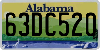 AL license plate 63DC520