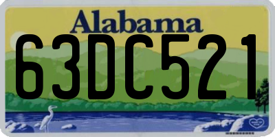 AL license plate 63DC521