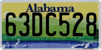 AL license plate 63DC528