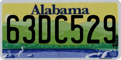 AL license plate 63DC529