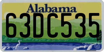 AL license plate 63DC535